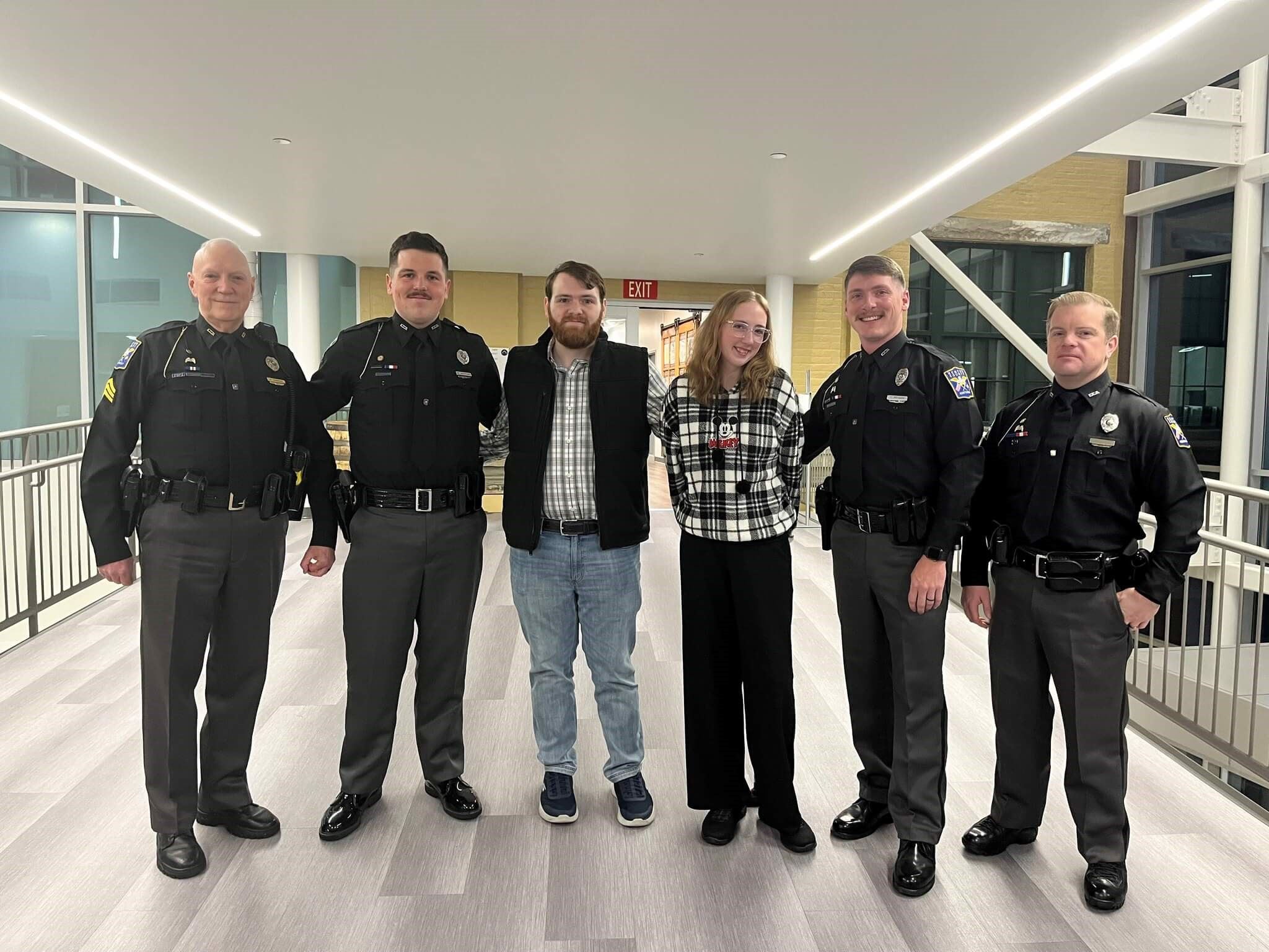 Crash victims and KCPD team